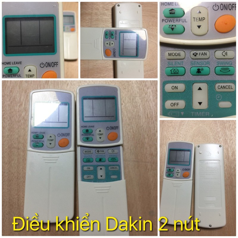 Remote (điều khiển) điều hòa Daikin 2 nút