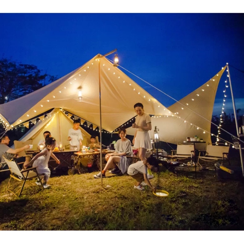 Đèn led dây bóng tròn cherry  trang trí dã ngoại, camping.