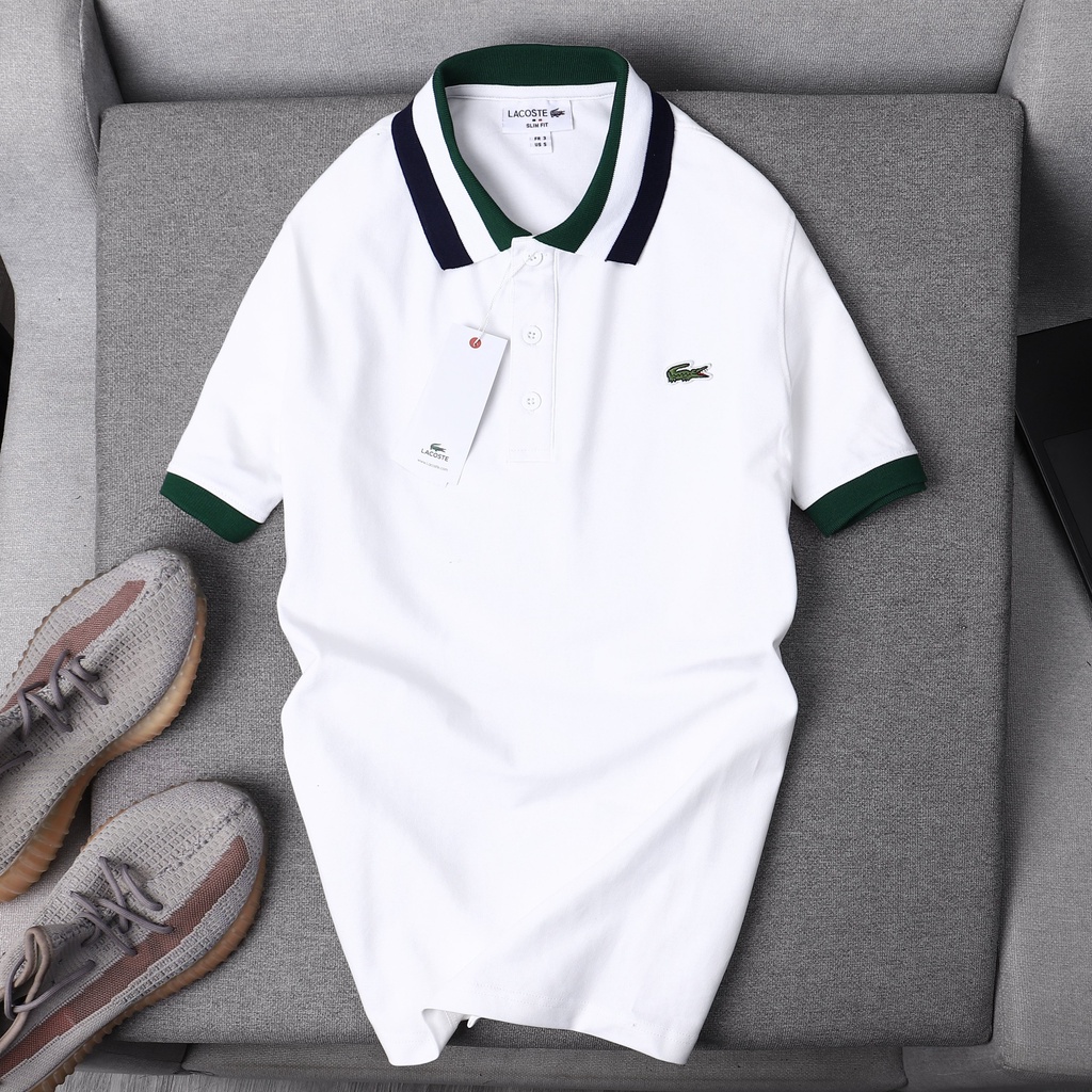 Aó polo nam LCST cổ 3 khuy,Form Slimfit,vải cotton cá sấu dư xịn co dãn 4 chiều,thấm hút mồ hôi,Hàng VNXK TH094