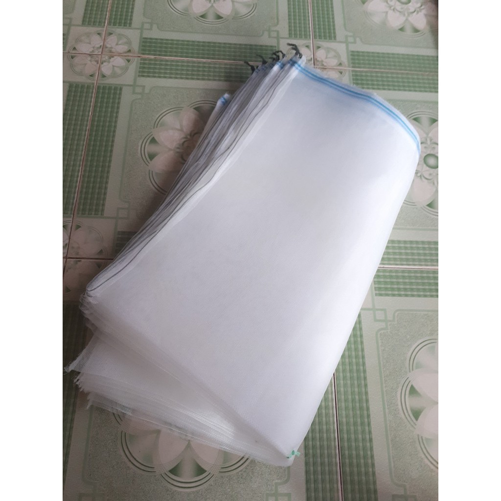 10 túi lưới cước chống côn trùng 50x65 cm bọc mít
