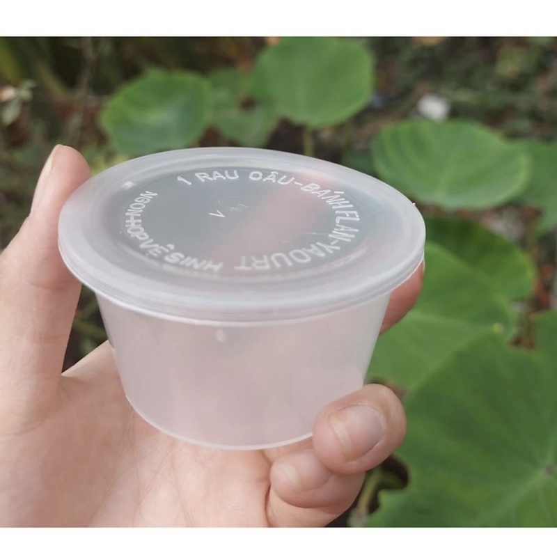 Combo 50 Khuôn Làm Bánh FLan Sữa Chua Rau Cau Có Nắp _ Tròn