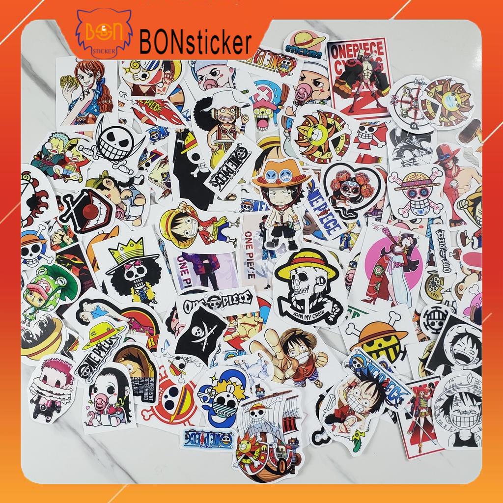 Sticker One Pice | Sticker anime dán nón bảo hiểm, Hình dán Chống Nước, Chống Bay Màu