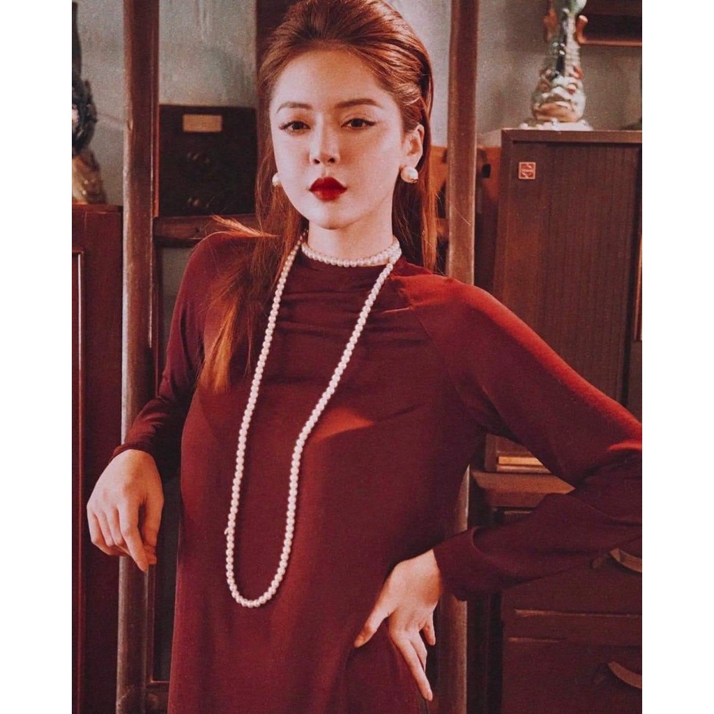Áo Dài Cách Tân dáng Suông 2 Tà Lụa Tây Thi Cao Cấp