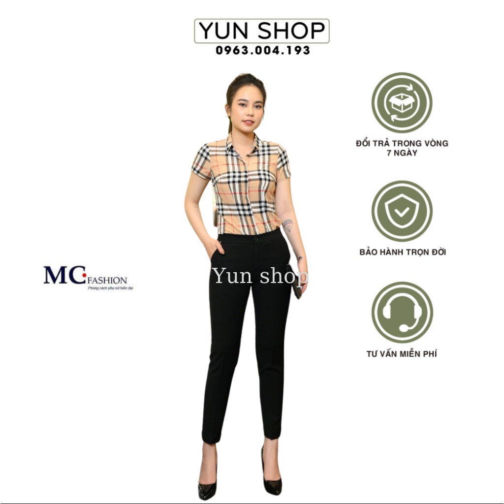 Áo Sơ Mi Cổ Đức- Áo Sơ Mi Cộc Ngắn Tay MC fashion Họa Tiết Kẻ Bbr A665 và A649