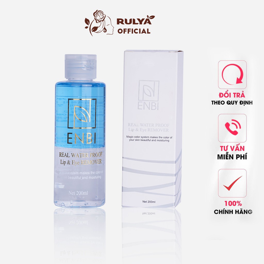 Nước tẩy trang ENBI Real Water Proof Lip Eye Remover cân bằng độ PH cho da - RULYA STORE