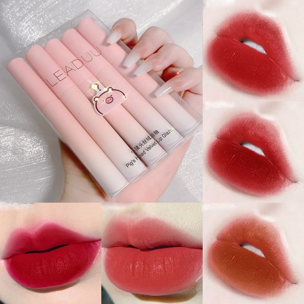 Bộ 6 thỏi son kem lì FuLoving mịn như nhung vỏ in hình lạc đà dễ thương