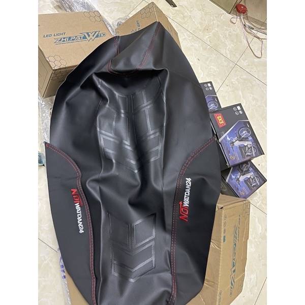 Vỏ Yên Gọt Thêu Viền Chỉ Đỏ Wave 50/100/110