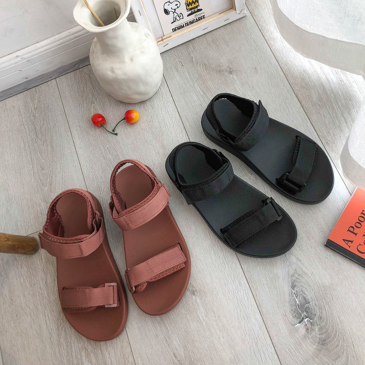 Giày sandal IELGY khóa dán đế bằng thời trang đi biển cho mẹ bầu