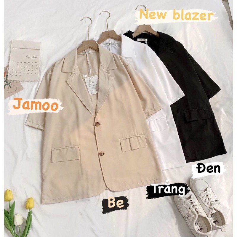 Áo blazer tay ngắn 1 lớp ulzzang,Áo vét cộc tay jamoo | BigBuy360 - bigbuy360.vn