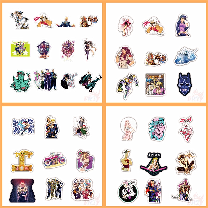 Set 50 hình dán trang trí chủ đề phim JoJo's Bizarre Adventure