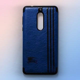Ốp dẻo Nokia 5 vân da xanh dương