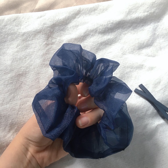 Chun buộc tóc VOAN một màu tối giản - SCRUNCHIES BASIC siêu sang - Phụ kiện tóc thời trang độc lạ -Quà tặng sinh nhật