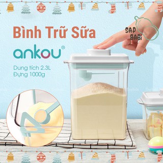 Hộp đựng sữa bột, thức ăn Hút Chân Không chính hãng ANKOU, chống ẩm mốc - Dung tích 2.3L 1000g lưu trữ thumbnail