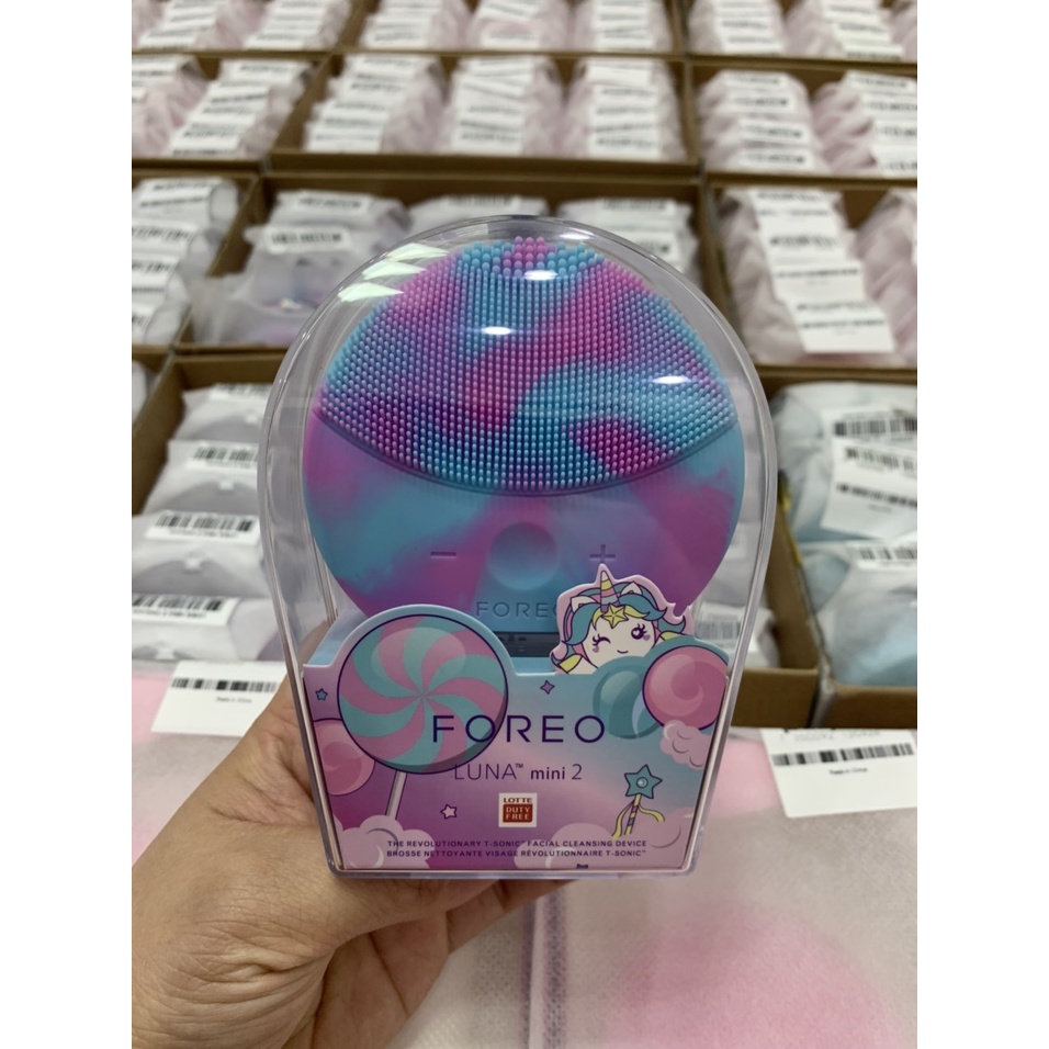 Máy rửa mặt Foreo Luna Mini 2 Lollipop bản Limited  loại bỏ bụi bẩn Hine Cosmetics