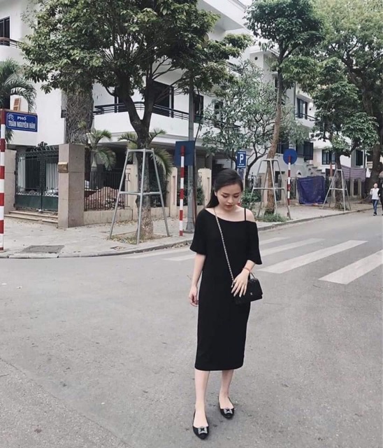 FREESHIP 99K TOÀN QUỐC_Váy suông lệch vai dây ảnh thật | BigBuy360 - bigbuy360.vn