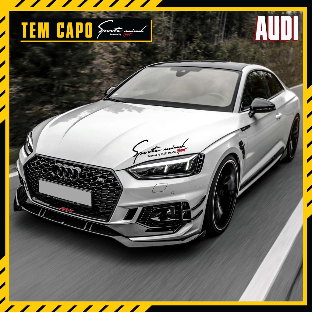 Tem Dán Capo Xe Ô Tô Audi Chủ Đề Sport Mind | CP04AUDI | Tem PVC Cao Cấp