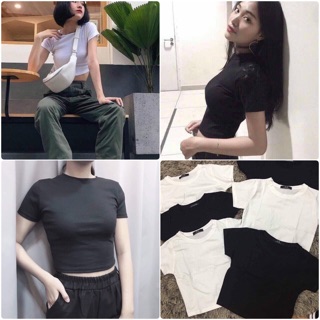 Chuẩn Áo croptop trơn body basic chất lượng