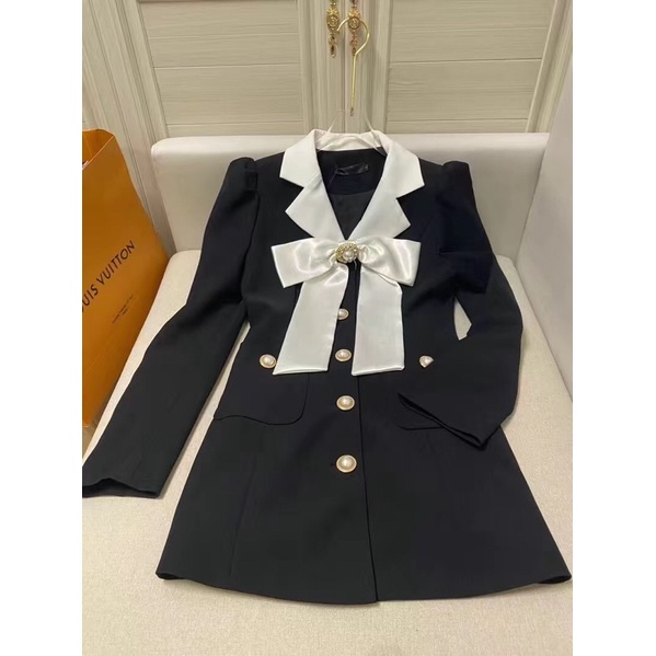 Váy thiết kế cao cấp tặng kèm tag nơ cài sang chảnh - ELISA STORE