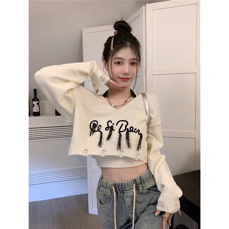 Set len mix yếm chữ tua rua