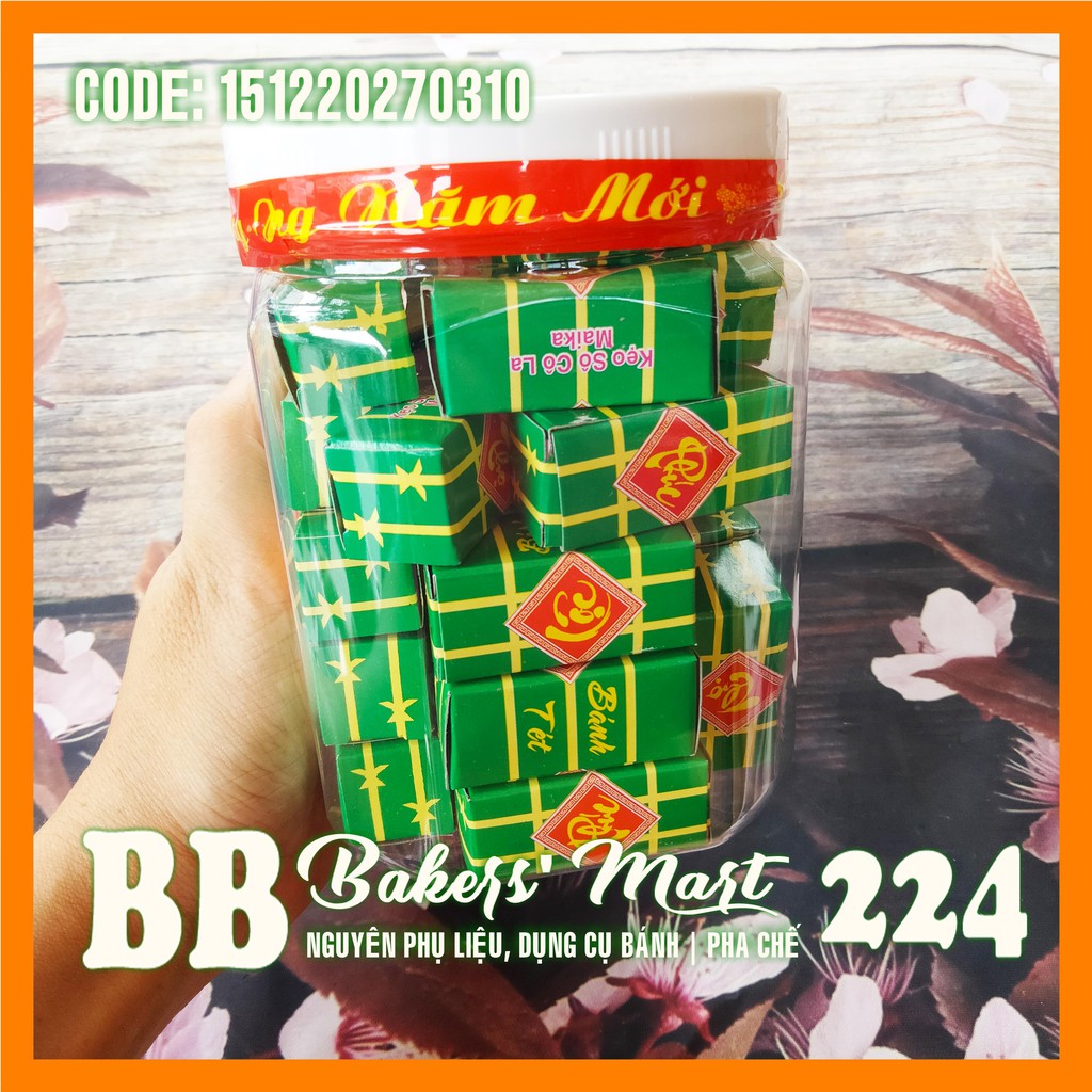 [Freeship] Kẹo Chocolate socola trang trí hình BÁNH TÉT- Hủ 310gr (khoảng 30 viên)