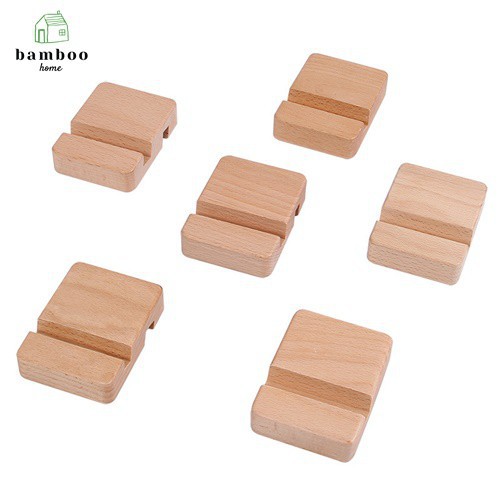 Giá đỡ điện thoại BAMBOOO ECO bằng gỗ nhỏ gọn có 2 khe cắm