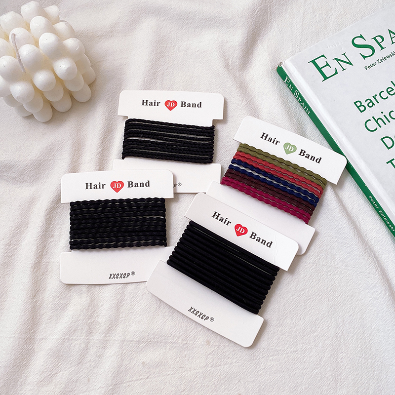 Dây Buộc Tóc Co Giãn Màu Trơn Thời Trang Cho Nữ