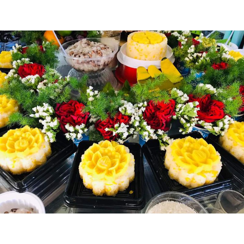 Khuôn ấn xôi, rau câu, bánh trung thu hình hoa sen
