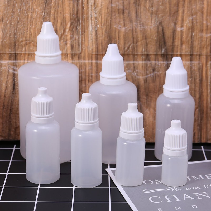 Chai nhỏ giọt dạng bóp dùng để đựng dung dịch lỏng tiện dụng 5-100ml