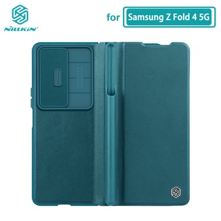 Ốp lưng Samsung Galaxy Z Fold4 Nillkin Qin Pro Ví bỏ túi thẻ Túi da Ốp lưng lật cho Samsung Galaxy Z Fold 4 5G
