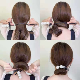 Trâm cài tóc hình hoa đính ngọc trai phong cách retro hàn quốc