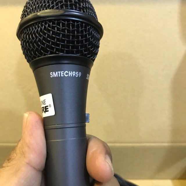 Micro Có Dây SHURE 959 Karaoke Full Box Tặng Kèm Bao Da Kèm Dây Mic Dài 5M - Mic Có Dây Cắm Loa Kẹo Kéo Siêu Hay.