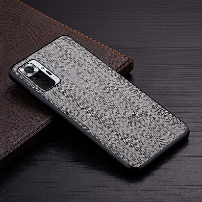 Ốp Bao Da Điện Thoại Họa Tiết Vân Gỗ Cho xiaomi redmi note 10 pro 10t 5g 10s redmi note 10 pro Ốp