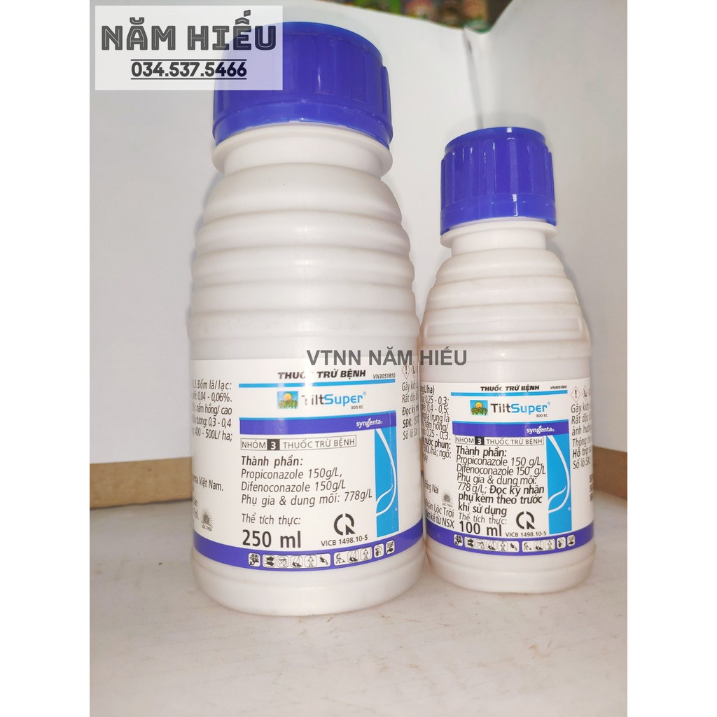 Thuốc trừ bệnh Tilt Super 300EC 250ml & 100ml - Thán thư, đốm vằn, rỉ sắt, vàng lá, nấm hồng