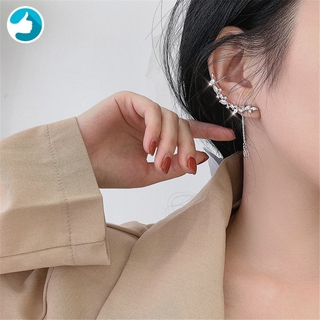 Hoa tai dáng dài hình hoa lá đính ngọc trai thanh lịch