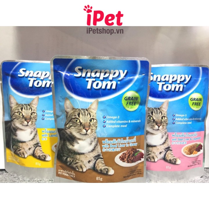 Thức Ăn Pate SNAPPY TOM Cho Mèo Lớn Dạng Gói - iPet Shop