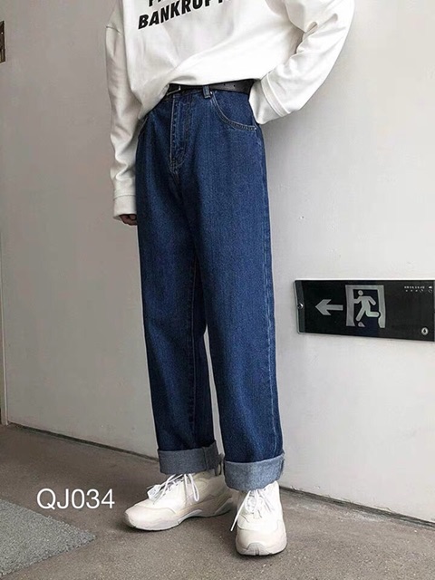 QJ034 - Quần jean baggy nam basic