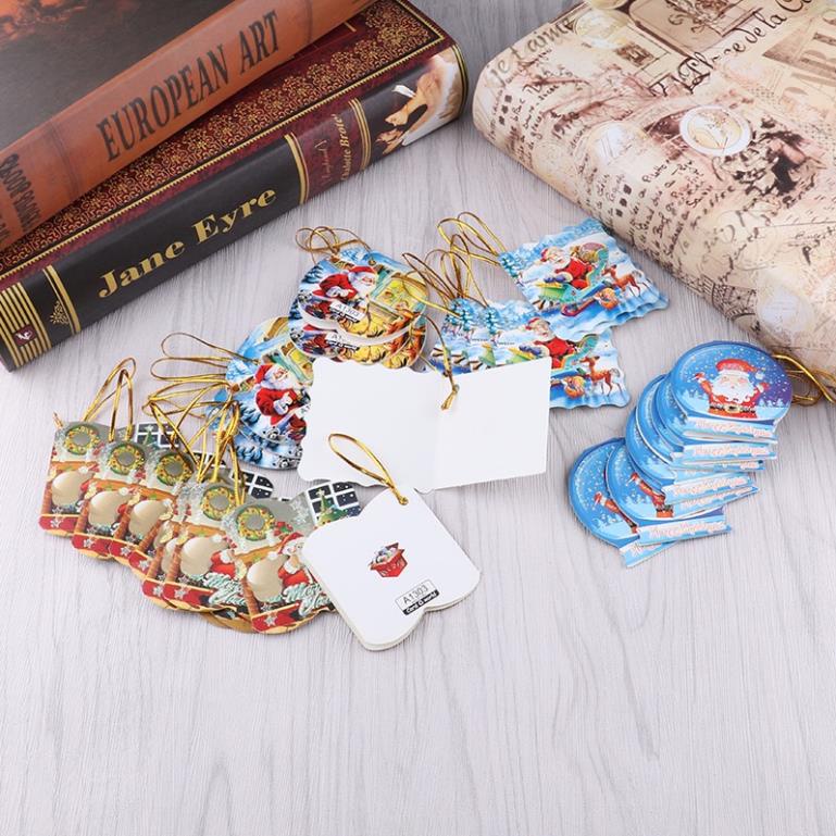Phụ kiện trang trí noel trang trí cây thông 10 Thiệp treo nhỏ
