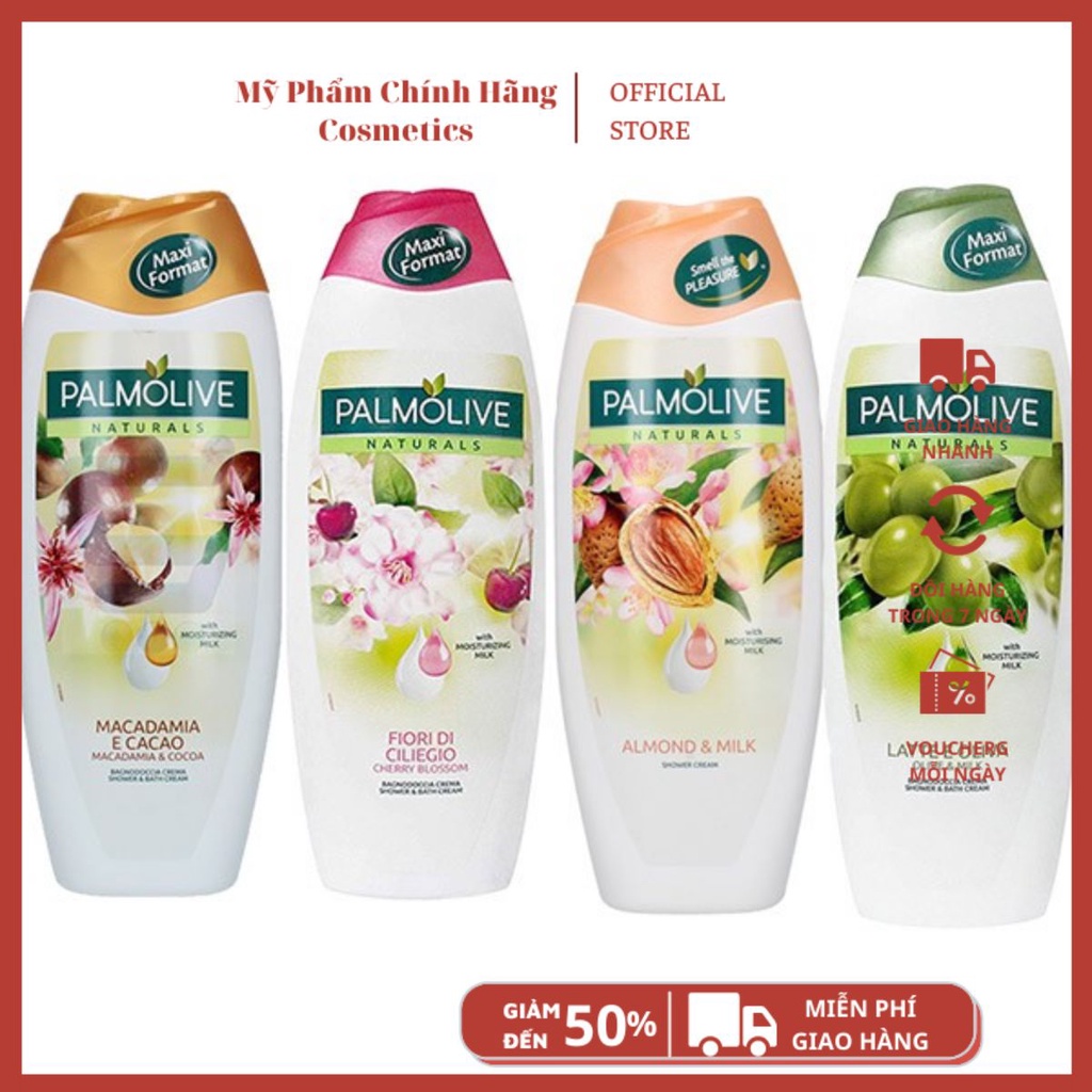Sữa Tắm Trắng Da Hương Nước Hoa Palmolive Naturals 750ml của Đức - Cung cấp độ ẩm cho da