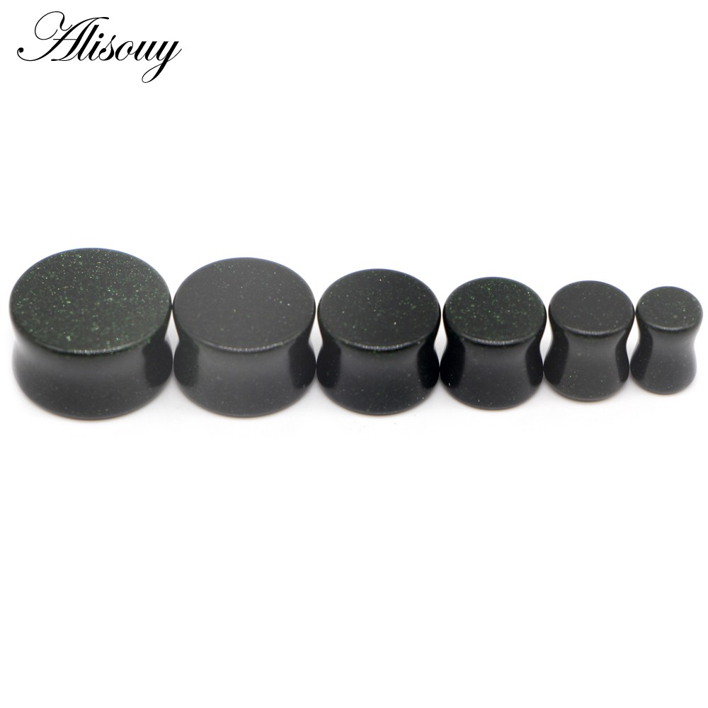 Alisouy 1 Cặp Khuyên Nong Tai Bằng Đá opal Tự Nhiên 5-18mm