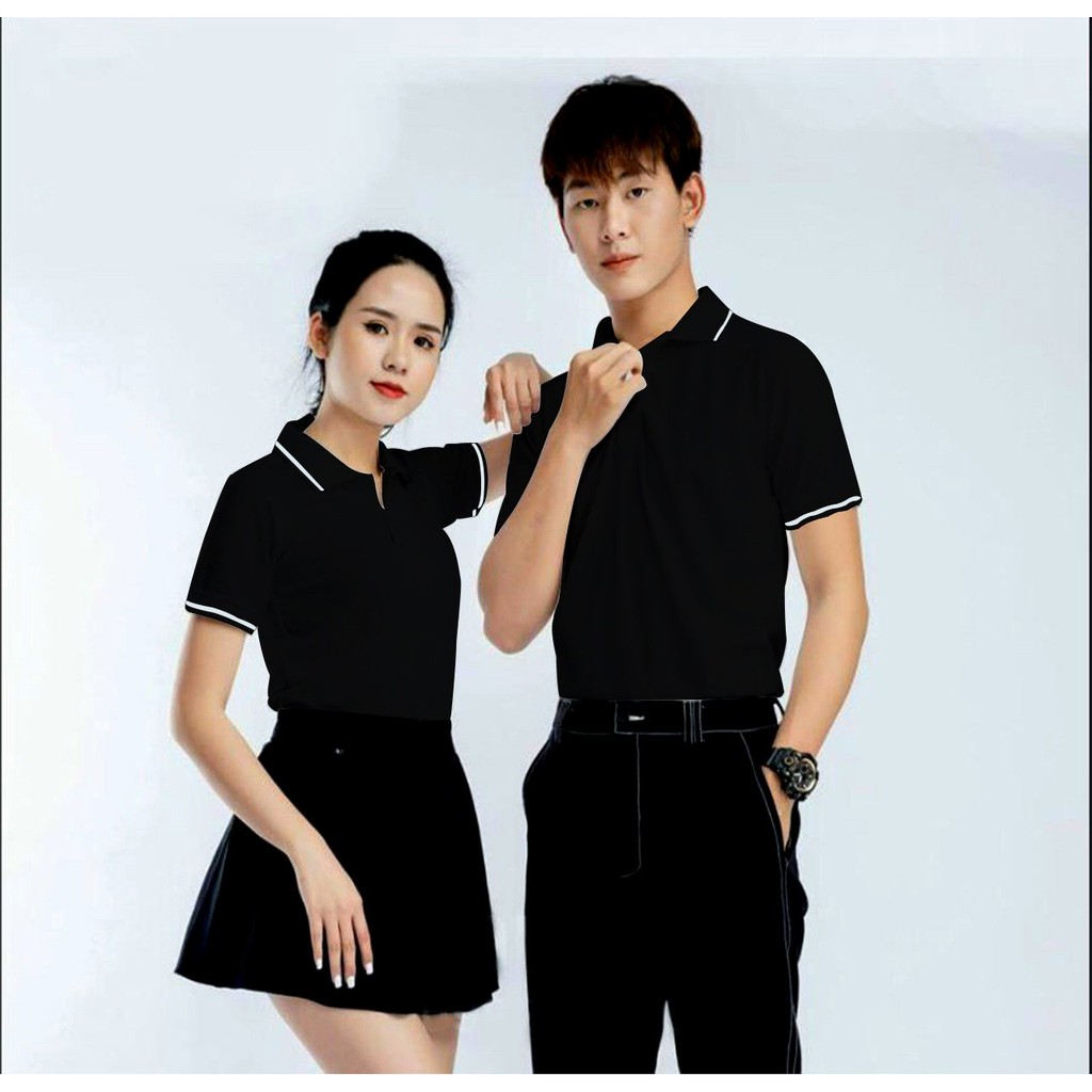 Áo thun nam nữ cổ trụ chất liệu mè thể thao Vải dày mịn Hàn Quốc HOT TREND | BigBuy360 - bigbuy360.vn