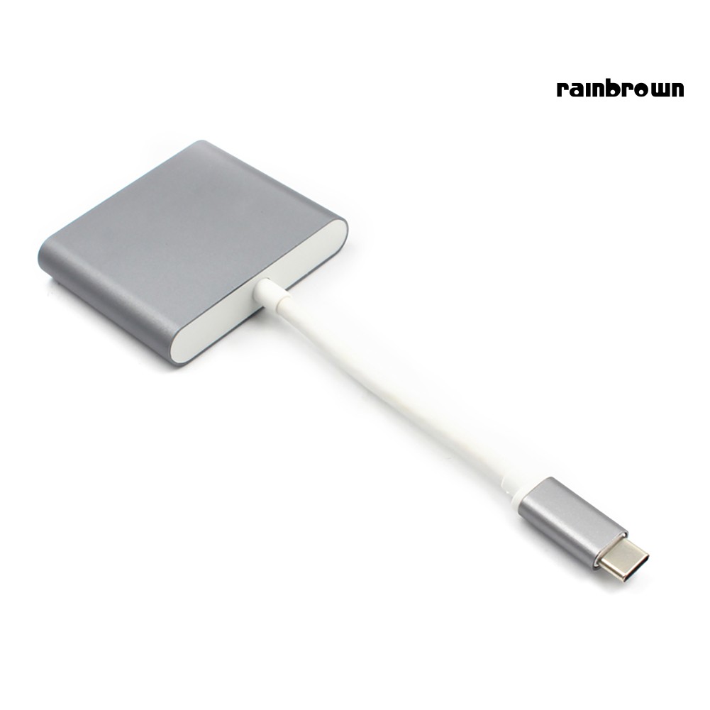 Bộ Chuyển Đổi 3 Trong 1 Usb 3.1 Type-C Sang 4k Uhd Hdmi Usb-C Hub Cho Macbook