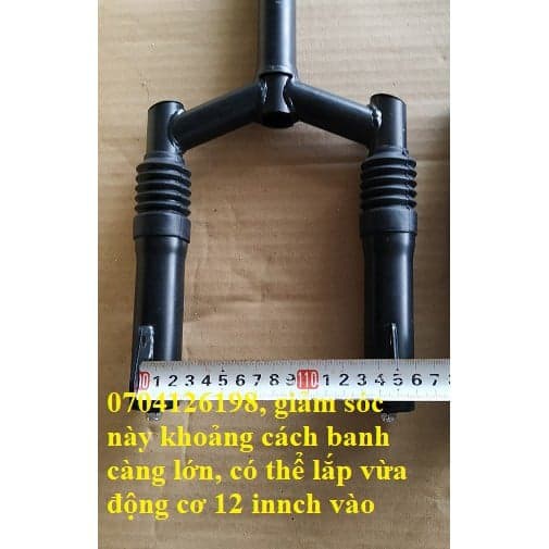 HOT.Phuộc nhún xe điện scooter lắp vừa 8 inch-12 inch, càng xe có giảm sóc, thụt xe điện