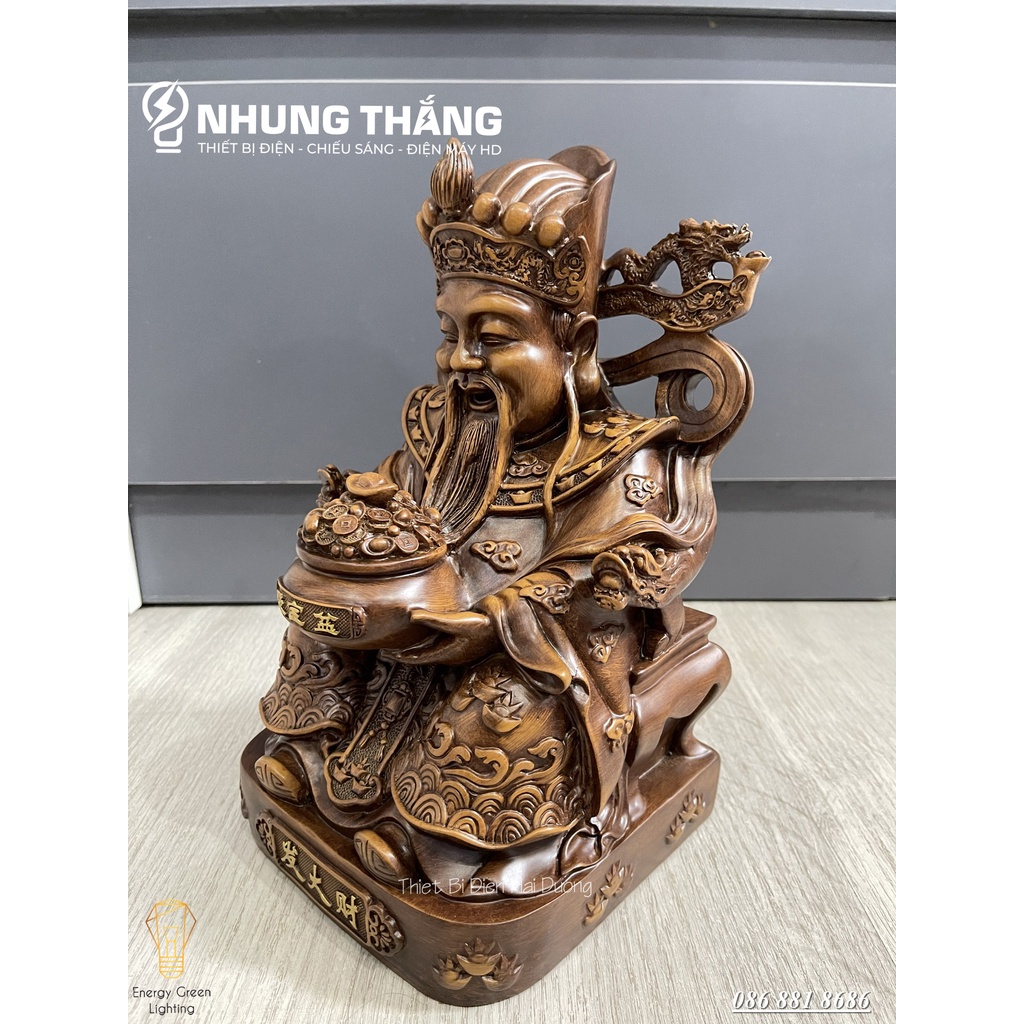 Tượng Ông Thần Tài Size 29cm - Biểu Tượng Tăng Cường Về T iền Bạc , Công Danh Và Tài Lộc - Bảo Hành 12 Tháng