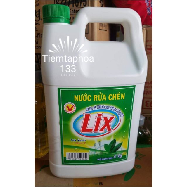 Nước rửa chén bát Lix trà xanh 4kg