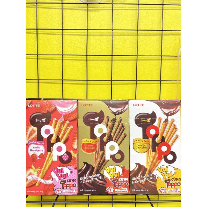 bánh que nhân Toppo 3 vị