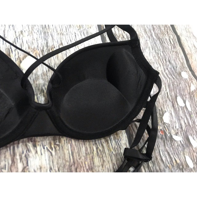 Áo lót độn kép nâng đẩy, dây chéo quyến rũ có gọng mút dày, áo ngực Thái Lan Sisterhood 8218, Leblur