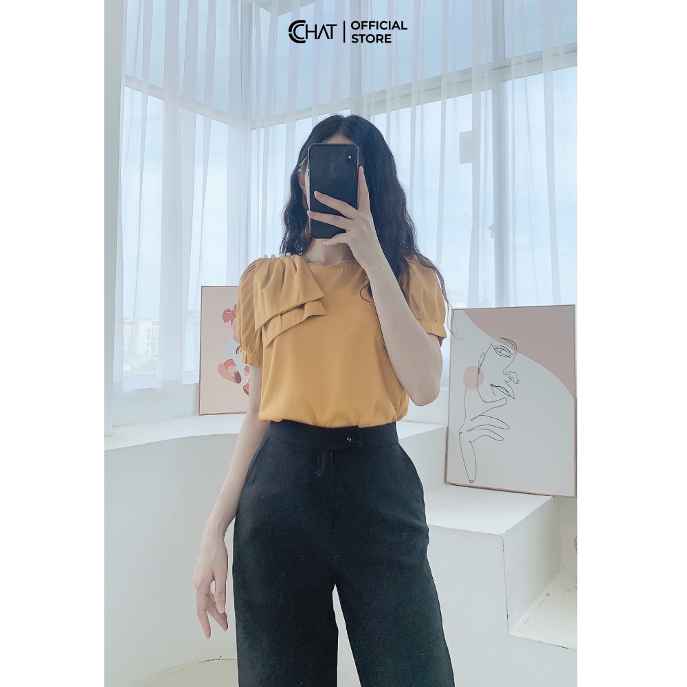 Quần suông túi sau Cchat