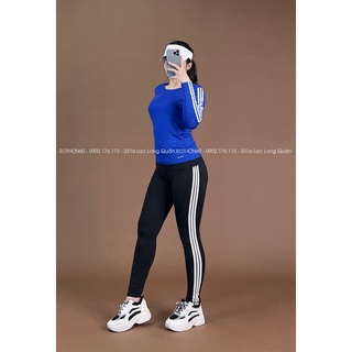 Áo thun das tay dài, quần legging das dáng ôm [hình thật shop chụp] Eothon60