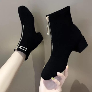 Boot nhung khoá kéo