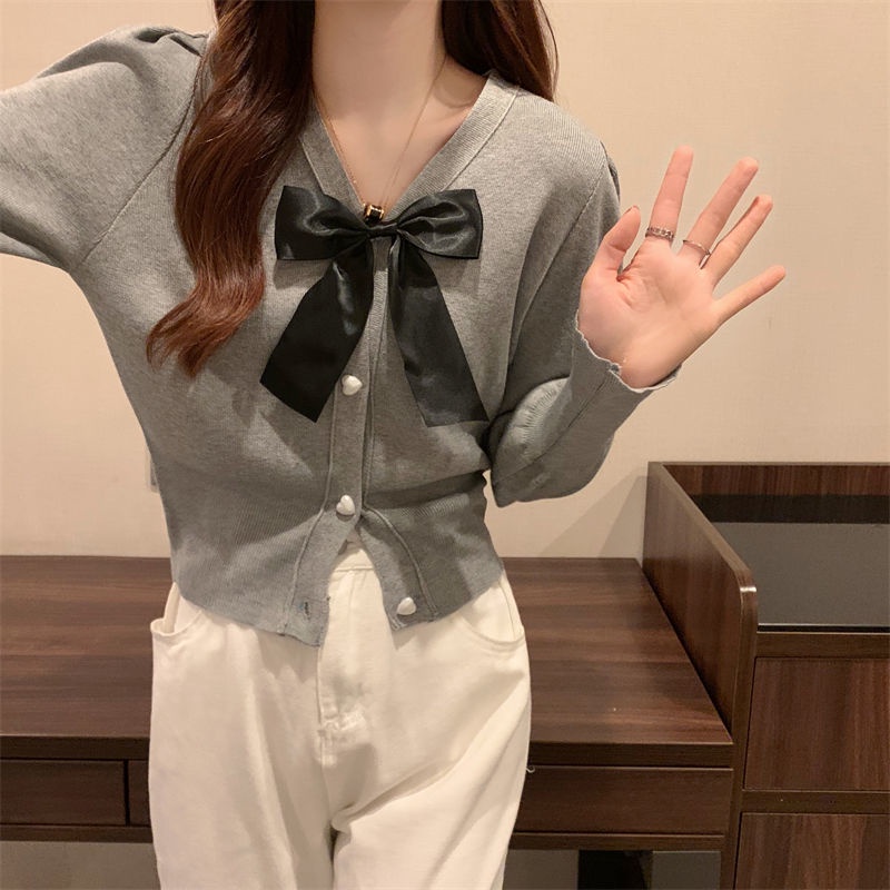 Áo Khoác Cardigan Dệt Kim Cổ Chữ V Thời Trang Cho Nữ  tao bao